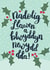 Welsh Christmas Card Nadolig Llawen a Blwyddyn Newydd Dda created by Draenog Design