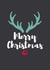 Cute reindeer Christmas card for anyone - Merry Christmas created by Ginger Ink Design
