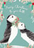 Beautiful Both Of You - Merry Christmas Puffins - Cute Watercolour Wildlife created by Miss Meaney's