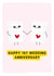 Cute Paper Anniversary Card - 1 Year - Happy 1st Wedding Anniversary created by Gem Draws Stuff