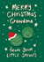 Cute Christmas Card for Grandma - from the grand kids - Two Little Sprouts created by Tilly Bean Loves