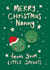 Cute Christmas Card for Nanny - from the grand kids - Two Little Sprouts created by Tilly Bean Loves