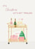 Pretty Christmas Card for Friends - Bar Drinks Cart - Let's Get Trollied created by girlinmind