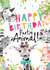 Children's Cute birthday card- Safari Party Animal created by Peach Tea Studio