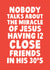 Nobody Talks About The Miracle Of Jesus Having 12 Close Friends In His 30s Card created by Studio Doodles