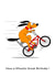 Funny Birthday Card - Grandson, Granddaughter, Teen, Nephew. Cycling Dog on Bike created by Swizzoo