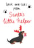 Cute Dachshund Christmas card- Santas Little Helper. created by Laura Barnes