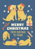 Cute and Fun Family Dog Christmas Card -from our pack to yours created by Bird & Co Studio