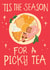 Seasons Greetings Card for Friends and Family to Celebrate Christmas Picky Foods created by Lisa Illustrates