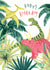 Fun Birthday Card for Kids - Dinosaur Card - Happy Birthday created by Louise Tiler
