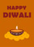 simple Indian celebratory Diwali card created by Khayal