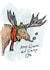 Happy moose created by Esther Maughan