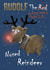 Christmas Card featuring Rudolf and a cost of living joke created by Graphic Zombie