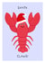 Funny Santa Claws Christmas Lobster Card created by Paint by Louise