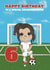 Cute Birthday Card - Granddaughter Age 6 - Football Girl created by @Cupsie's Creations