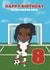 Cute Birthday Card - Niece Age 8 - Football Girl created by @Cupsie's Creations