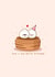 Cute bao buns birthday card - food pun birthday card - wonderful birthday created by Rosalie Perl