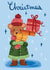 Cute Christmas card - Christmas drawing - Kids Christ card created by Ilona Ro - Illustrations