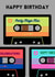 Nostalgic cassette design Happy Birthday card created by Chloe Cochrane Creativity