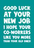 New job congratulations congrats funny humour colleague coworker friend created by Naomi Park
