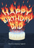 Celebrate your legend Dad milestone birthday with this illustrated cake on fire created by By Big Will Limited