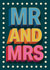 Mr & Mrs retro typographic Engagement, Marriage, Wedding, Anniversary card created by NEEDL designs