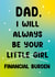 Funny Birthday Card for Dad from Daughter - Little Girl created by Sarah Shields Designs