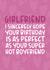 'Perfect as Your Super Hot Boyfriend' Funny and Cheeky Girlfriend Birthday Card created by Brogan Thomas