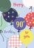 Classic 90th Birthday Card - Balloons created by Sazerelli Designs