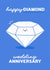 Cute Diamond Wedding Anniversary Card For Significant Other - Happy Diamond created by Jess Shah