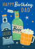 Traditional Dad Birthday Card - Beer - Cheers! created by Dalia Clark Design