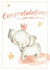 Safari Friends™ Congratulations for New Baby Arrival, Cute Card Animals In Pink created by Little Rupert
