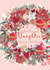 Cute Christmas Card for Daughter - Christmas Wreath - Merry Christmas created by Louise Tiler