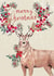 Christmas Card - Christmas Stag Reindeer - Merry Christmas created by Louise Tiler