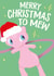 Cute Pop Culture Pokemon Mew card for Gamers - Merry Christmas to Mew created by Wild Card
