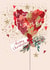 Cute Christmas Card - Heart Balloon - Fiance Merry Christmas created by Louise Tiler
