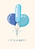 It's a boy! Funny Balloons Baby Boy Congratulations Card created by Studio Mads