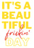 Bold greeting card for important occasions - It's A Beautiful frickin' Day created by Hannah Lear