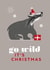 Cute Christmas Card for an animal lover - Badgers created by X, Y & Z Design