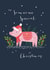 To Someone Special at Christmas - cute and quirky Christmas pig created by Klara Hawkins