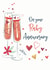 A classic Ruby Wedding Anniversary milestone card created by Katie Phythian Design