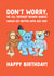 Funny Beanie Babies Birthday Card for adults created by Evie Garnett Designs