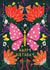 Pretty Birthday Card - Butterflies - Flowers created by NICHOLA COWDERY ILLUSTRATIONS 