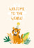 Cute New Baby jungle card. created by Anastasia Ultramarin