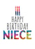 Modern Birthday Card for your Niece - Birthday Cake and 3 candles created by size3art