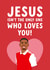 Funny Gabriel Jesus Valentine's Day card for Boyfriend or Husband created by The Cake Thief
