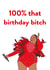 Lizzo themed card for that 100% birthday bitch! They will love it! created by Extra Vector