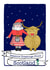 Cute Scottish Christmas Card for Friends and Family - Santa and Highland Cow. created by The Ricketty Desk