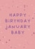 Happy Birthday January Baby, card for January birthday, birthday card for friend created by Cake For Breakfast