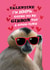 Funny Valentine's Card For Significant Other - Cheeky Monkey Gibbon - Pun created by Pink wink